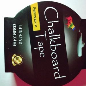 Cut Peel & Stick Black Chalkboard Tape